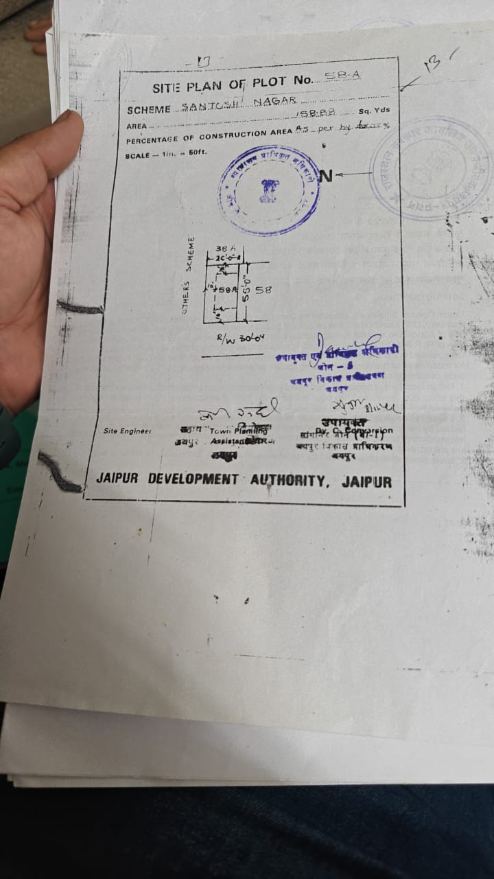 Plot no  58-A SANTOAH NAGAR Nirman nagar jda patta