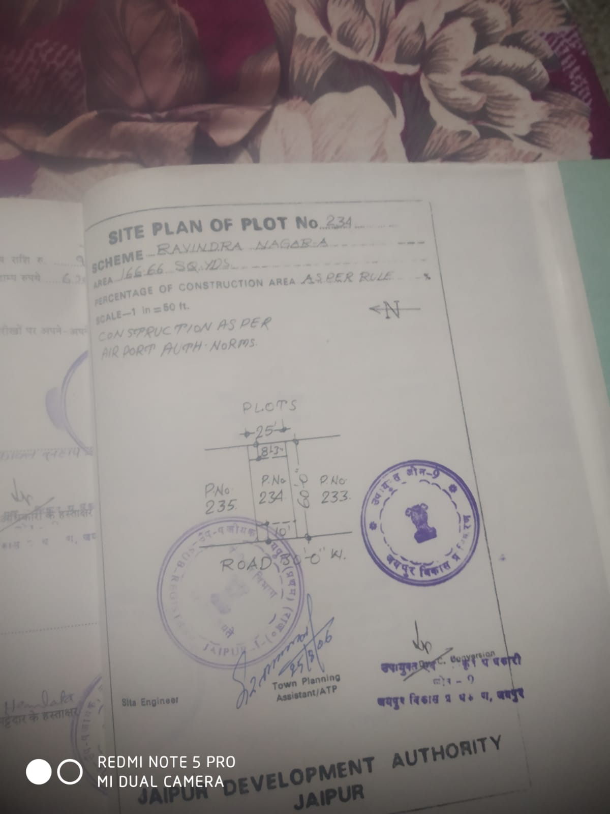 Plot no 234 ravindra nagar A JDA PATTA